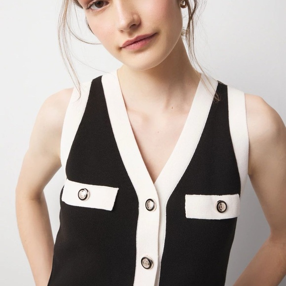 NWOT WHBM $99 Colorblock Sweater Vest - Picture 7 of 8